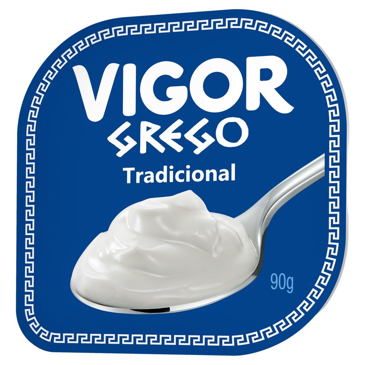 Iogurte Grego Tradicional Vigor Pote 90g | Po de Acar
