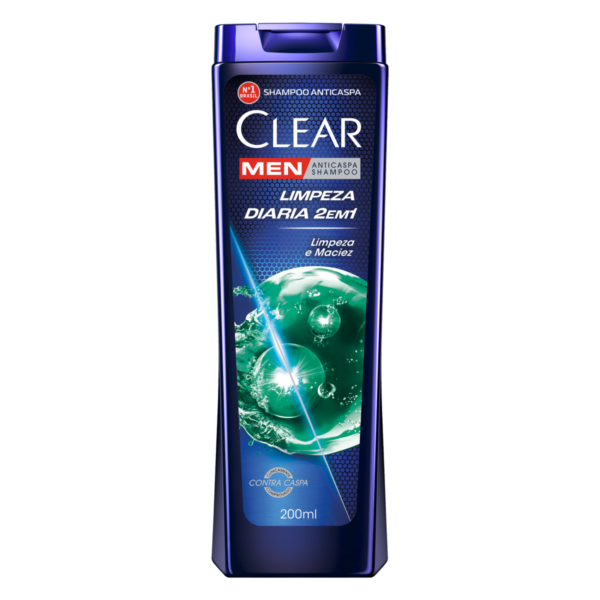 Shampoo Anticaspa Clear Men Limpeza Diária Frasco 200ml
