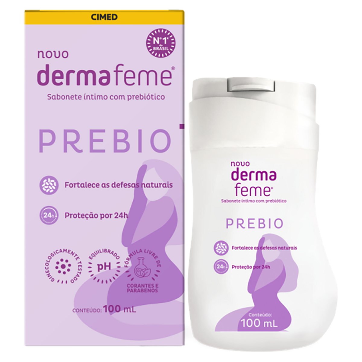 Sabonete Líquido Íntimo Dermafeme Prebio Caixa 100ml