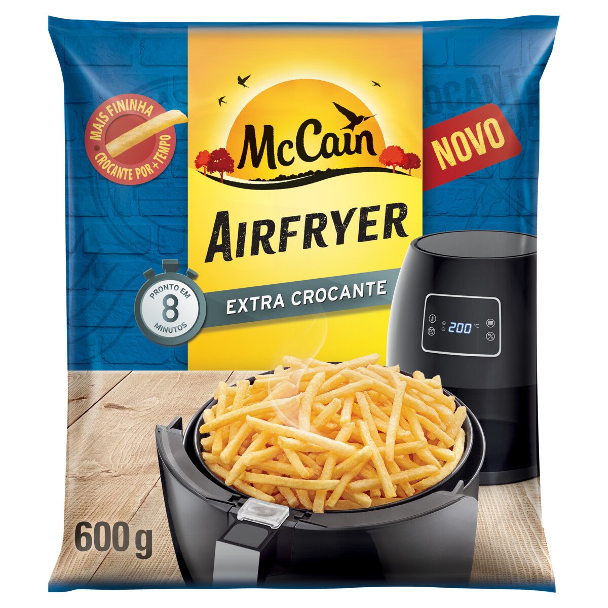 Batata Pré-Frita Congelada Extracrocante McCain Airfryer Pacote 600g