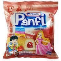 Bolo Sabor Baunilha Recheado com Morango Panfi PANCO 70g