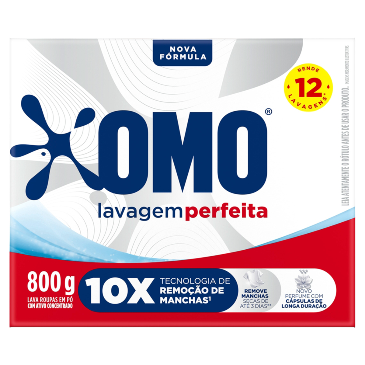 Lava-Roupas Pó Omo Lavagem Perfeita Caixa 800g