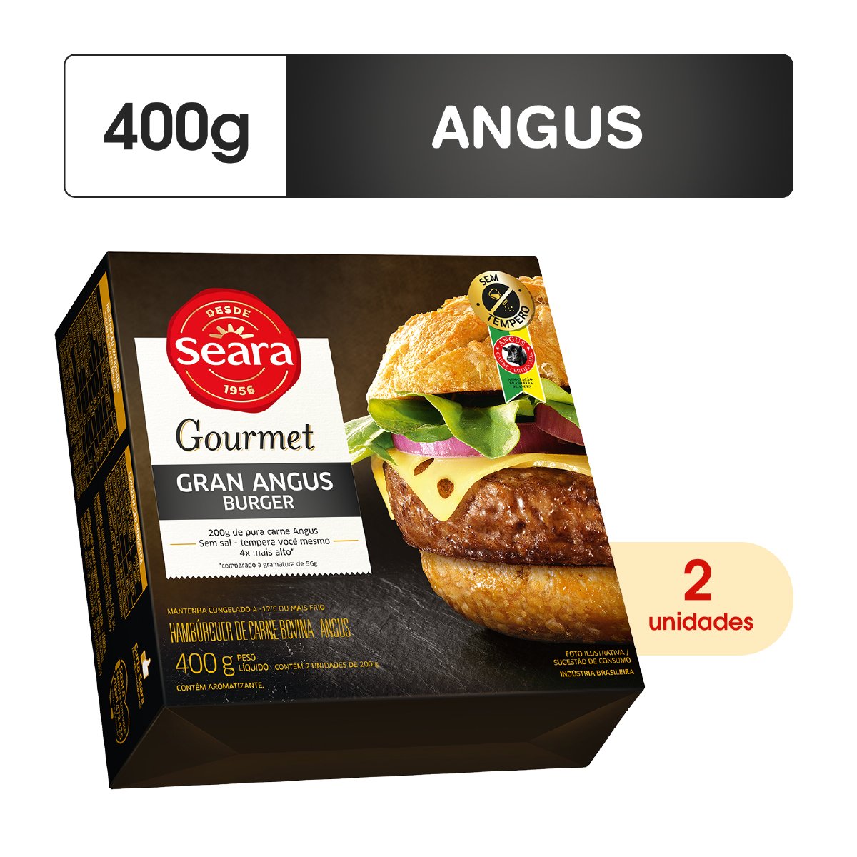 Gran Angus Burger SEARA Gourmet Caixa 400g