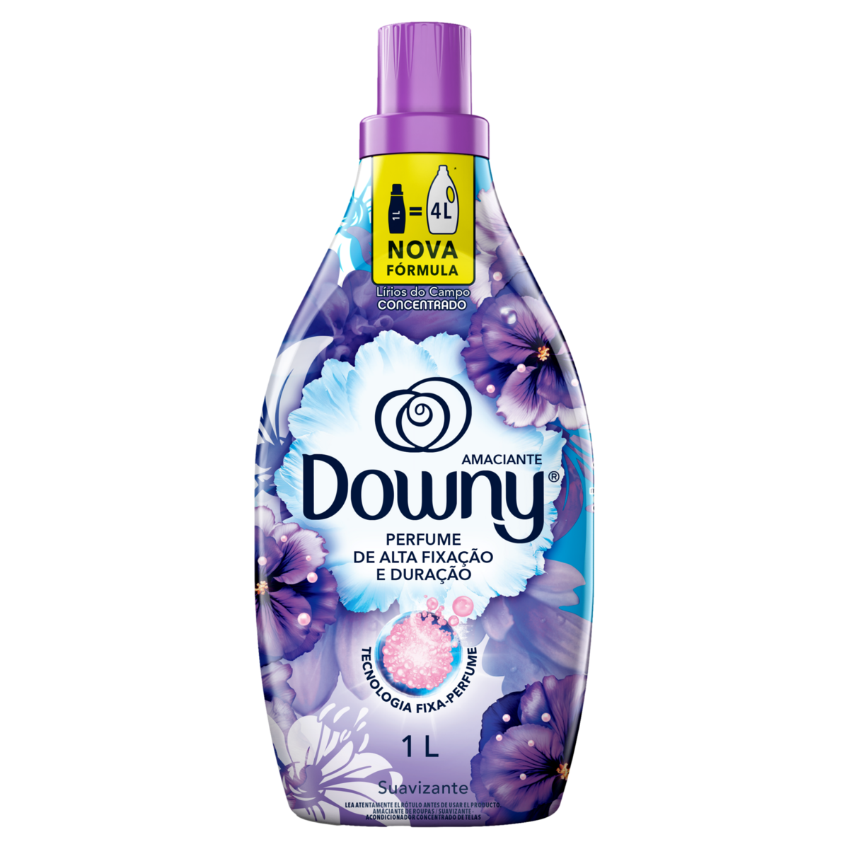 Amaciante de Roupa Concentrado Lírios do Campo Downy Frasco 1l