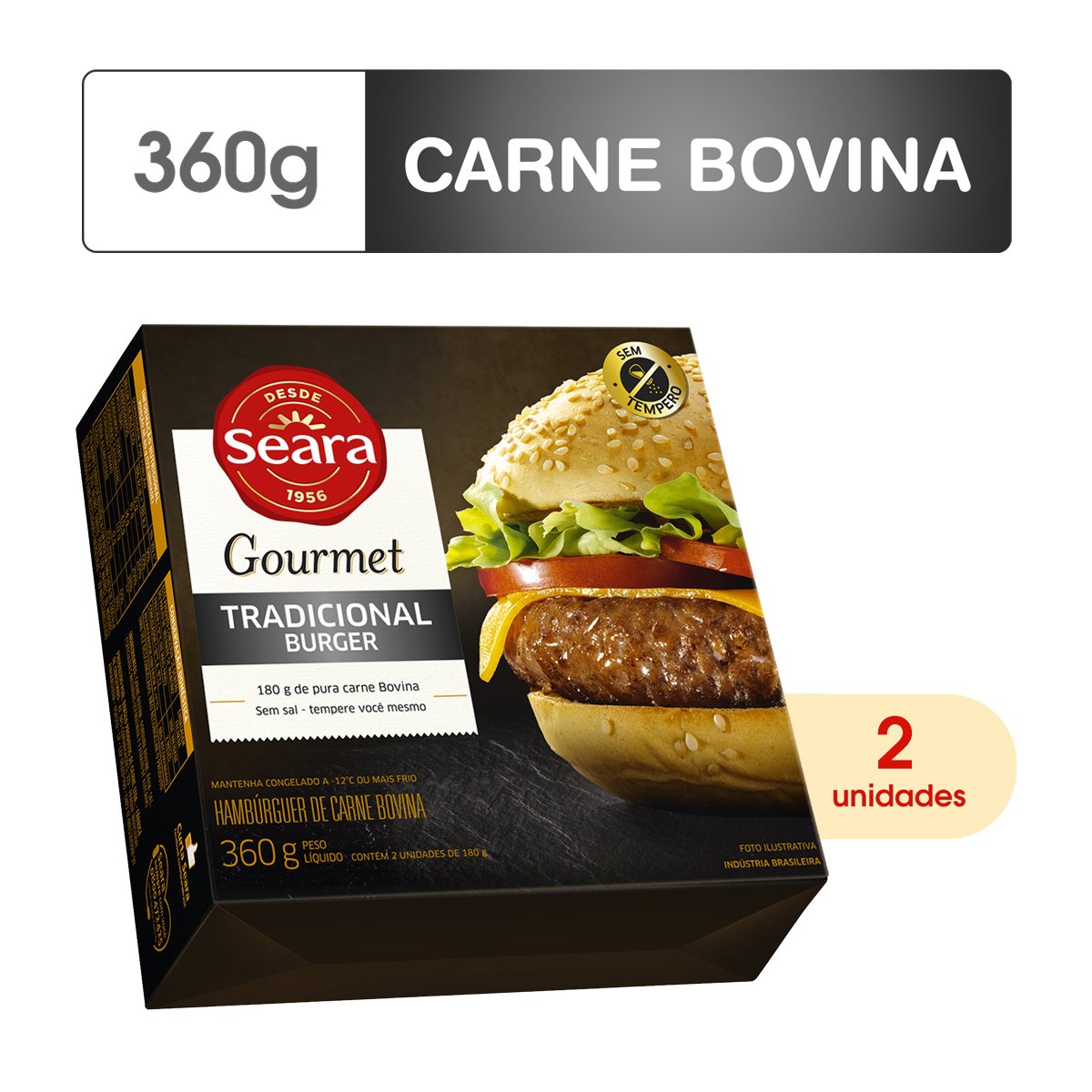 Tradicional Burger SEARA Gourmet Caixa 360g