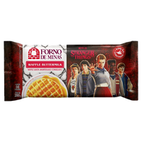 Waffle Congelado Amanteigado Stranger Things Forno de Minas 280g 8 Unidades