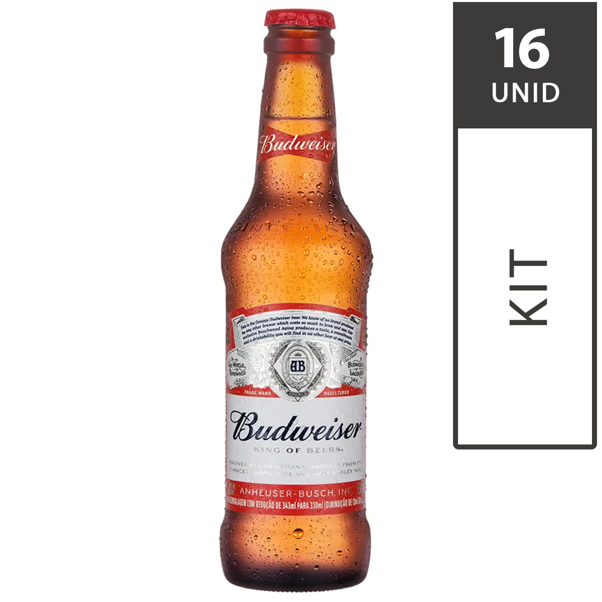 Cerveja BUDWEISER Garrafa 330ml 16 unidades Pão de Açúcar Cerveja BUDWEISER Garrafa 330ml 16 unidades Pão de Açúcar