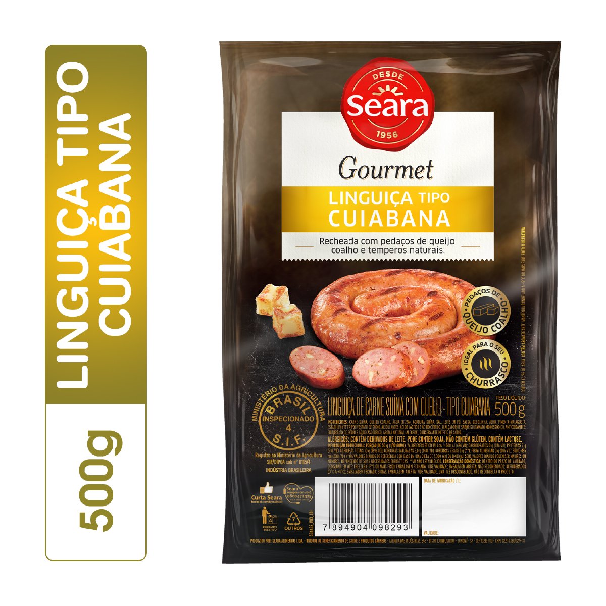 Linguiça tipo Cuiabana Seara Gourmet 500g