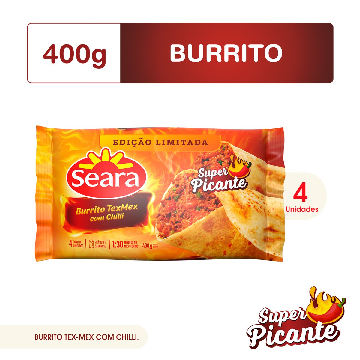 Burritos Carne com Queijo Swift 450 g