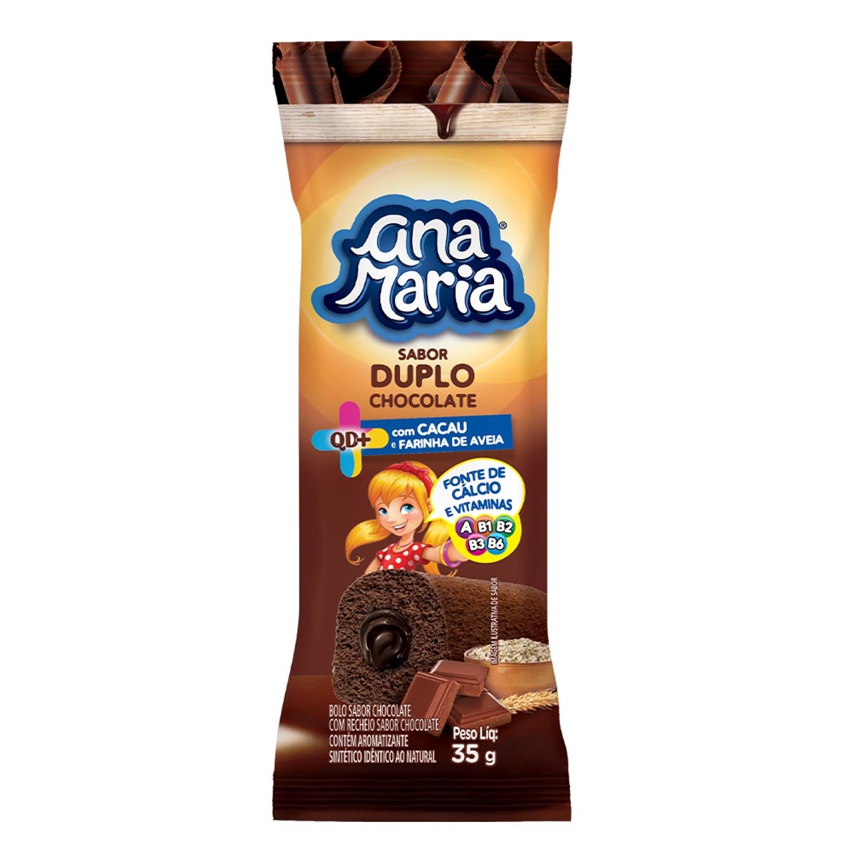 Bolo Ana Maria Qd+ Duplo Chocolate 35G