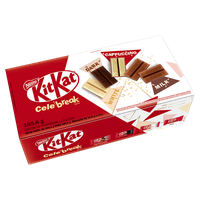 Wafer Milk, White, Dark e Cappuccino Kitkat Celebreak Caixa 185,6g 16 Unidades