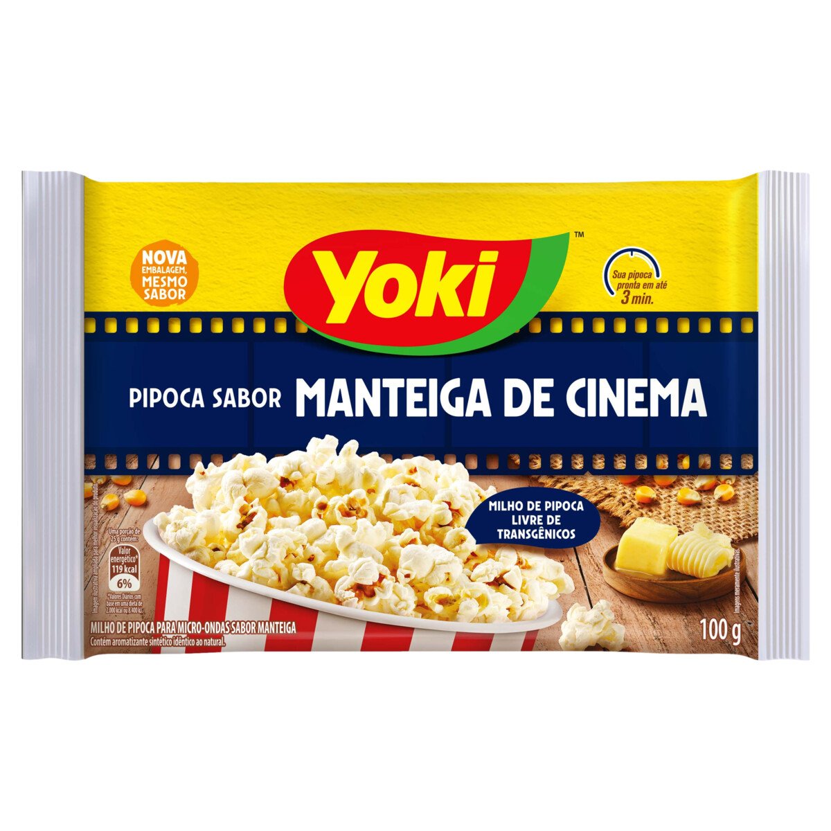 Pipoca para Microondas Manteiga de Cinema YOKI 100g