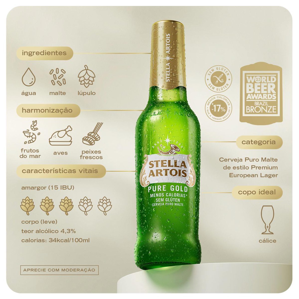 Cerveja Stella Artois 330ml - 6 unidades