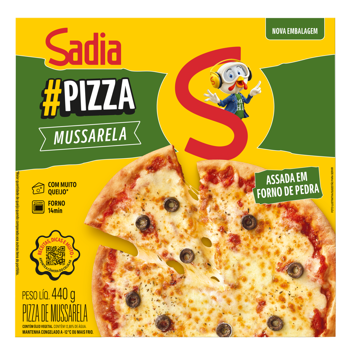 Pizza Mussarela Sadia Caixa 440g