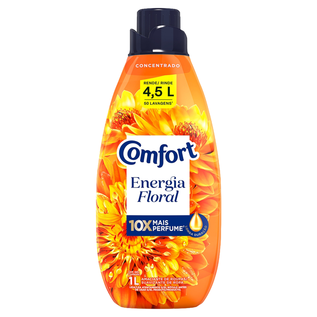 Amaciante de Roupa Concentrado Energia Floral Comfort Frasco 1l