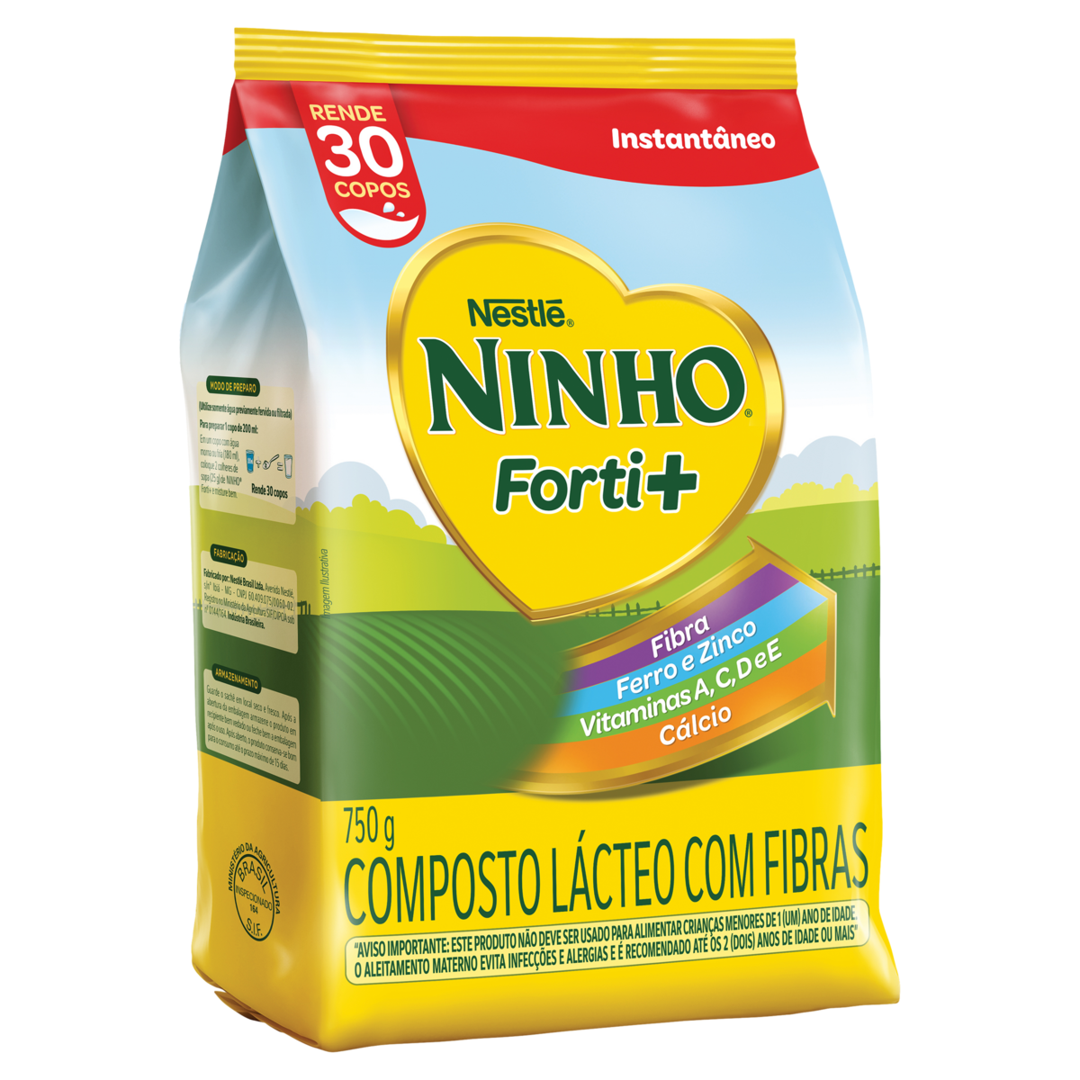 Composto Lácteo Ninho Forti+ Instantâneo Sachê 750g