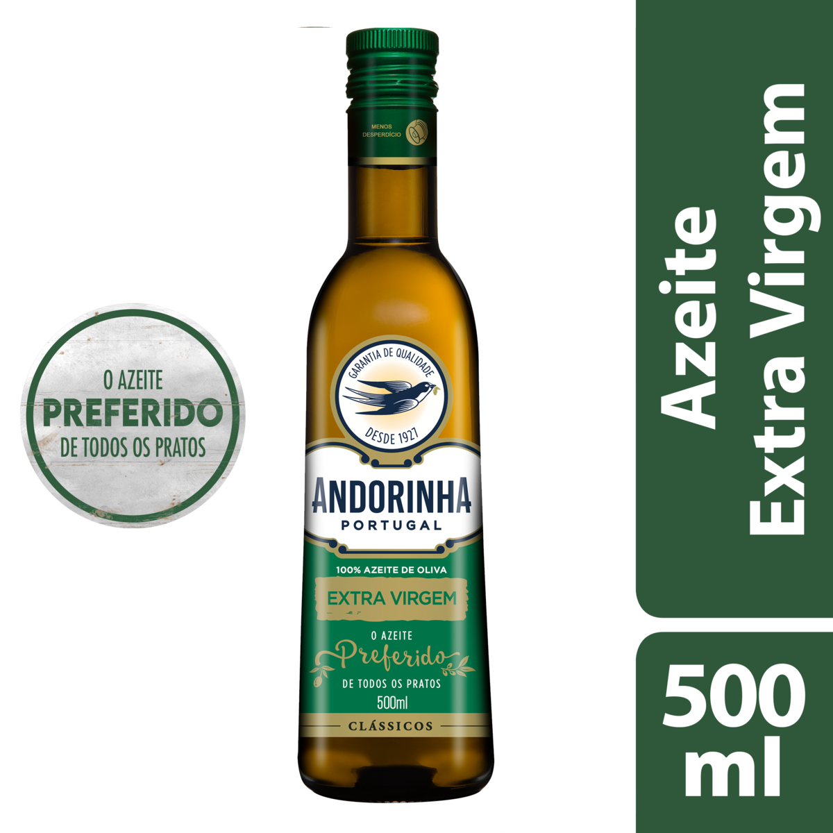 Azeite Português de Oliva Extra Virgem ANDORINHA Vidro 500ml