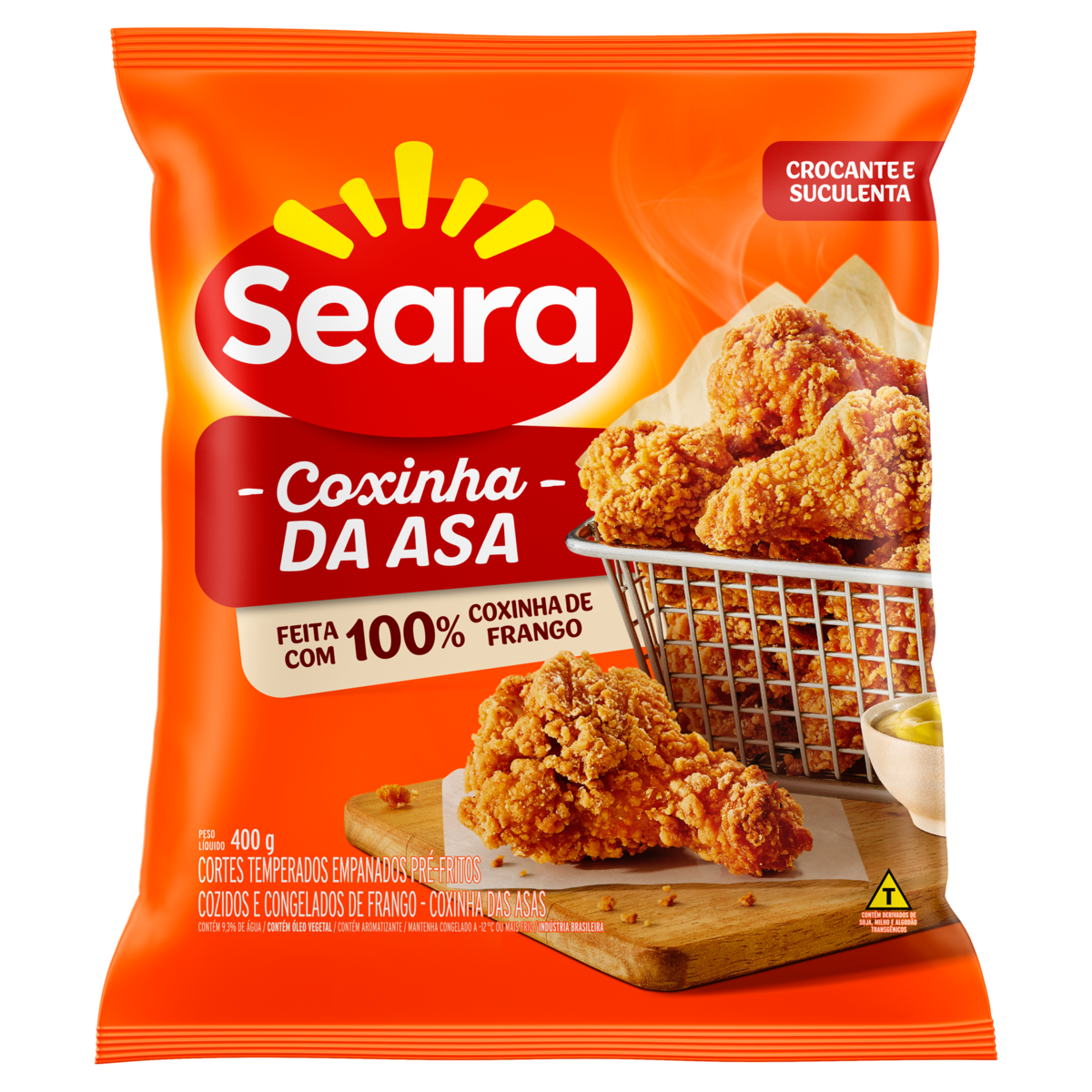 Empanado de Frango Coxinha da Asa Seara Pacote 400g