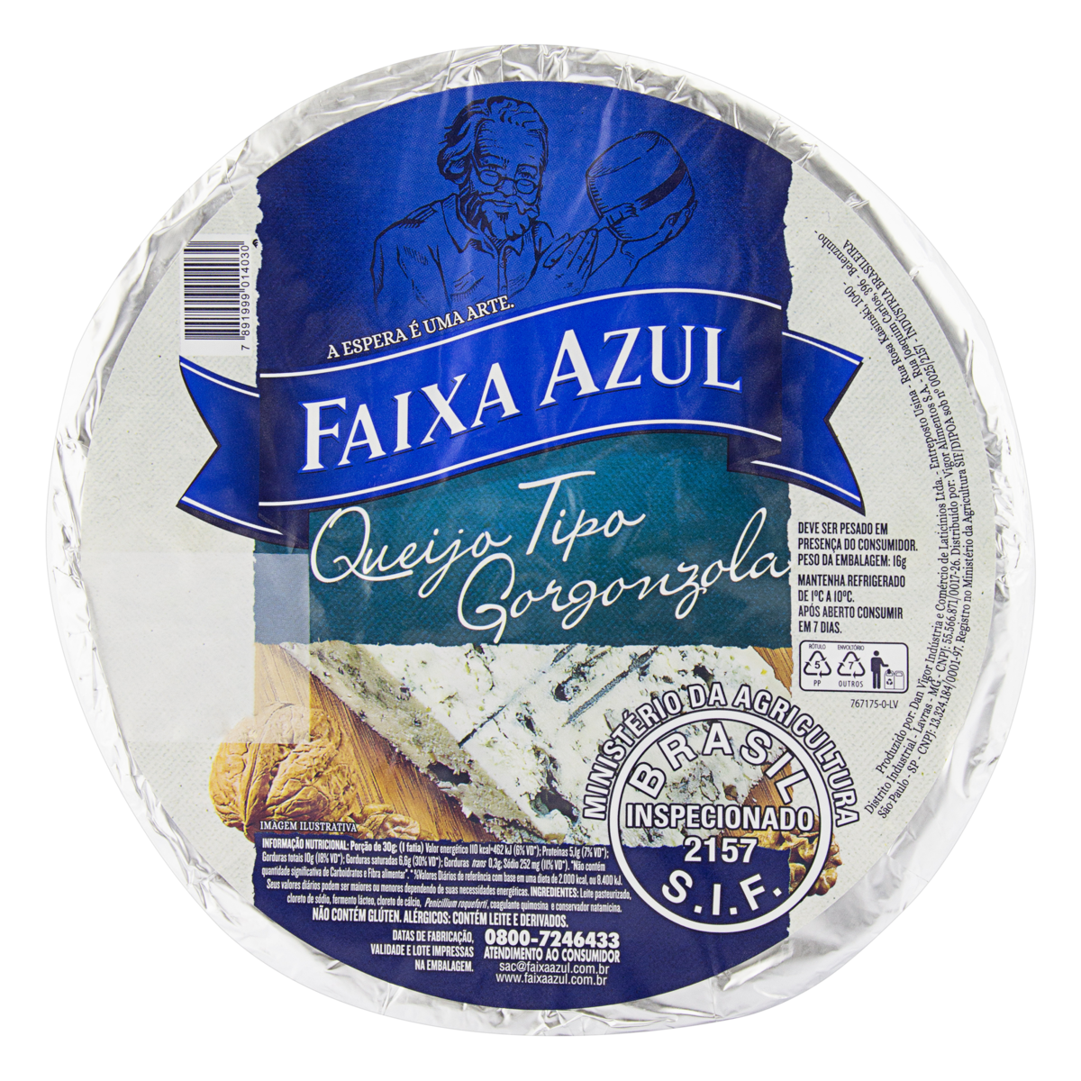 Queijo Gorgonzola Faixa Azul 200g