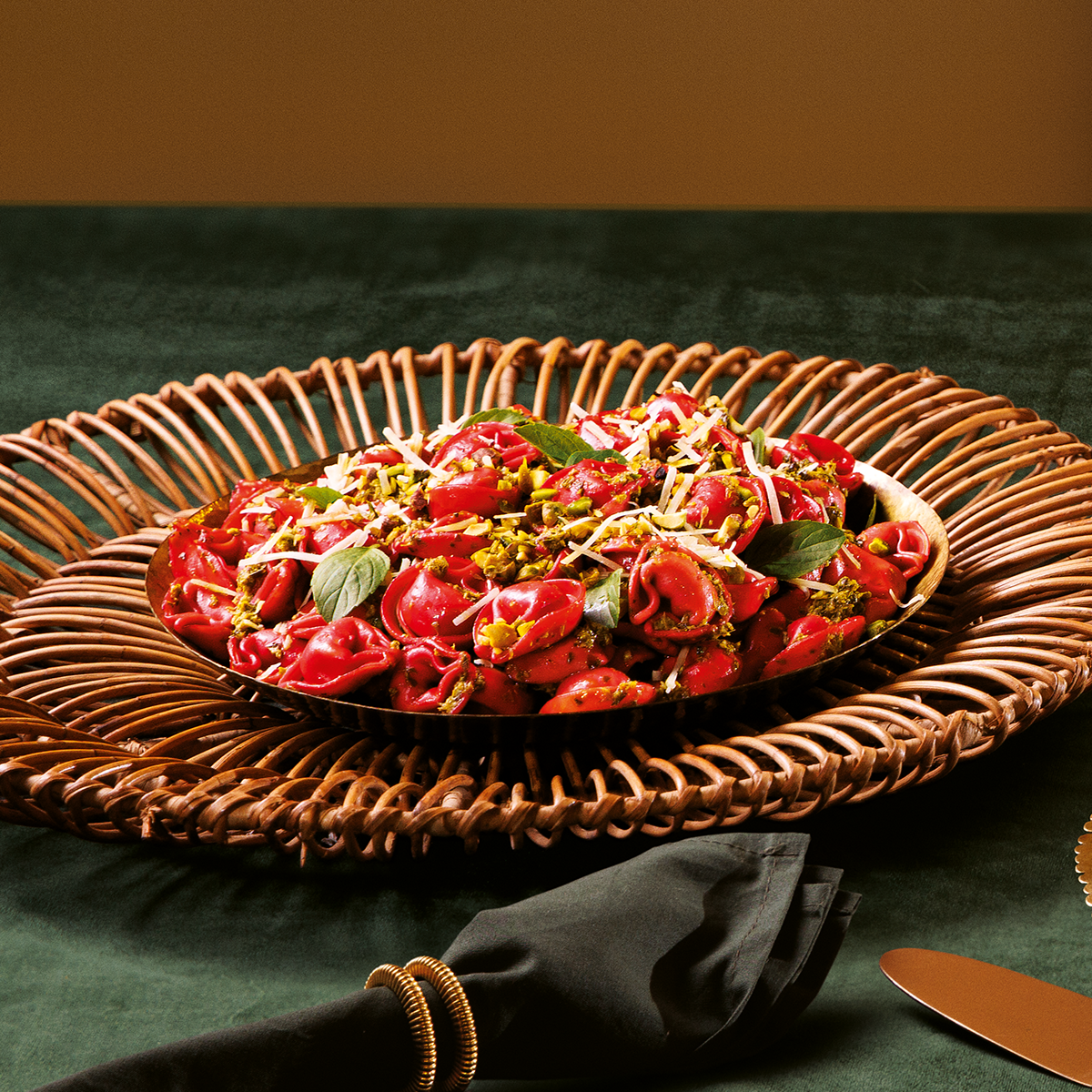 Capeletti Vermelho de Queijo ao Pesto 500G