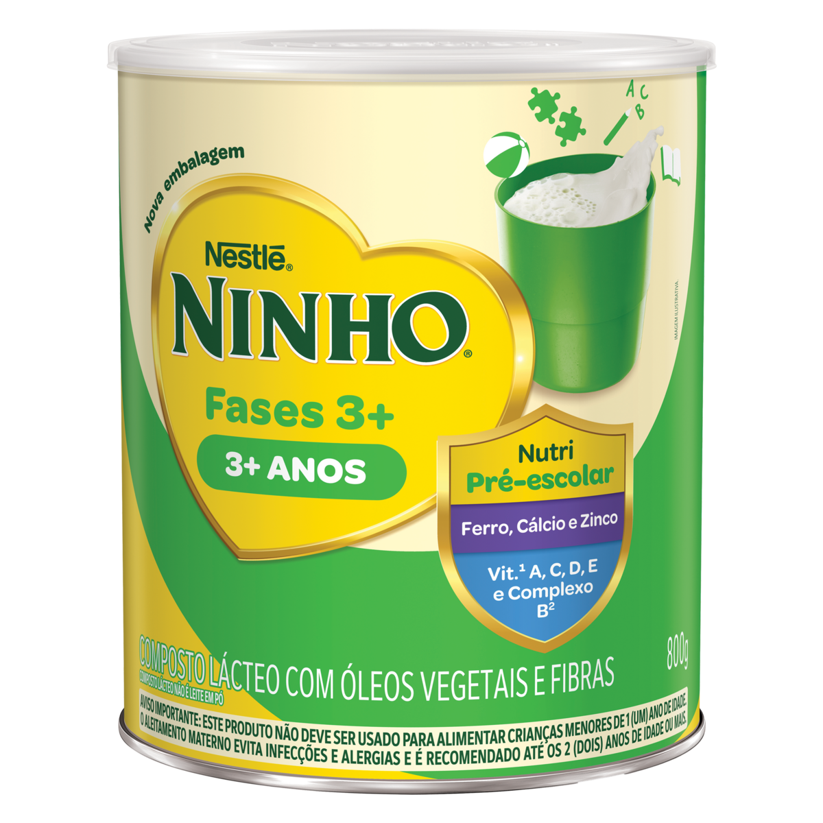 Composto Lácteo NINHO Fases 3+ 800g
