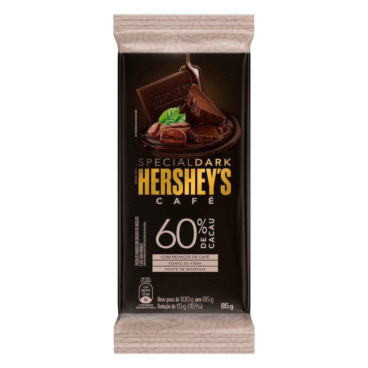 chocolate special dark café 60 hershey s 85g pão de açúcar