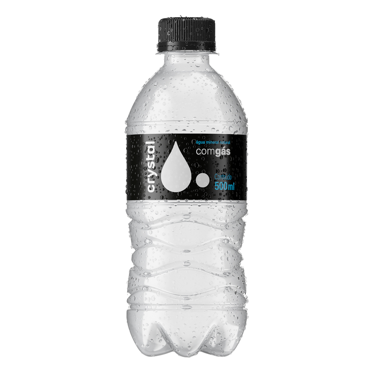 Água Mineral Natural com Gás Crystal Garrafa 500ml