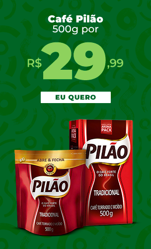 Café Torrado e Moído Pilão 500g por R$29,99