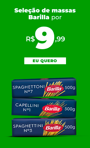Seleção de macarrão Barilla por R$9,99