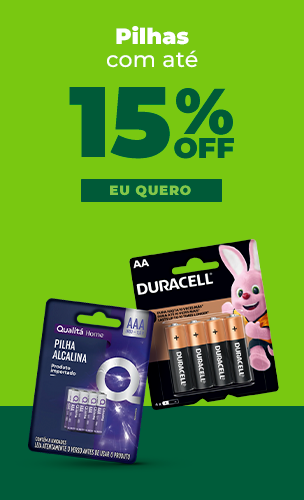 Pilhas com até 15% off