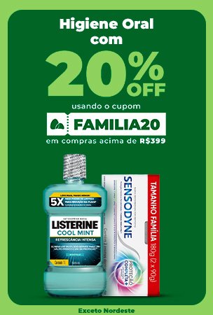 Higiene Oral com 20% off em compras acima de R$399 usando o cupom FAMILIA20 (Exceto NE)