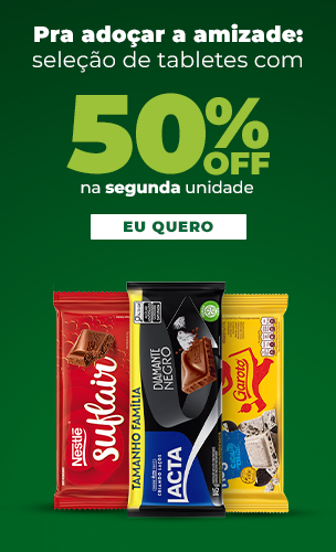 Amigo que ama chocolate: seleção de tabletes com 50% na 2ª unidade