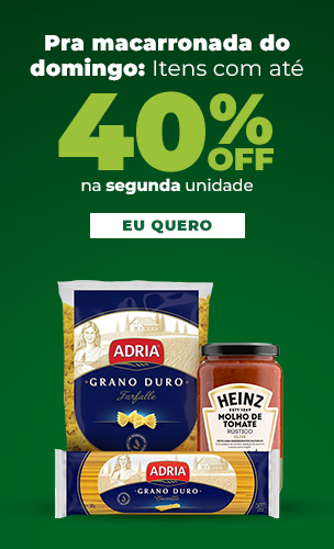 Amigo que ama massa: ingredientes com até 40% na 2ª unidade