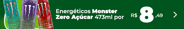 Enérgeticos Monster Zero Açúcar 473ml POR 8,49 // 1405623 1213367 1368565 1252136